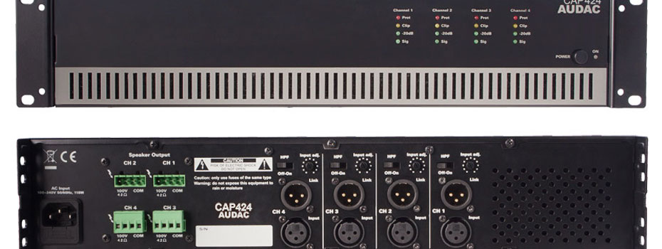 Audac CAP - série 100V zesilovačů