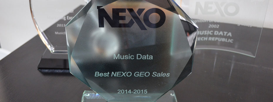 Nexo ocenilo Musicdata jako „best Nexo Geo sales“