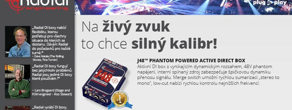 Radial DI boxy – na živý zvuk to chce silný kalibr