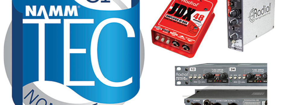 Trojice novinek Radial nominována na NAMM Tec Awards