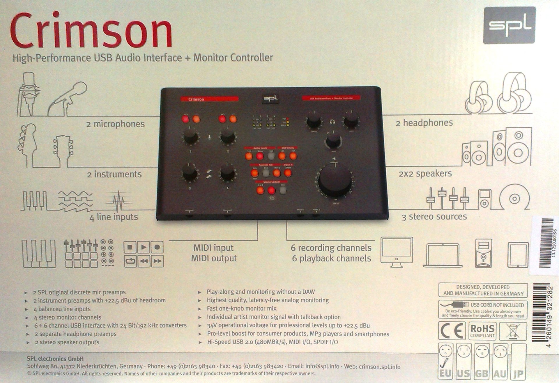 SPL Crimson - špičková zvuková karta již skladem SPL Crimson - špičková zvuková karta již skladem