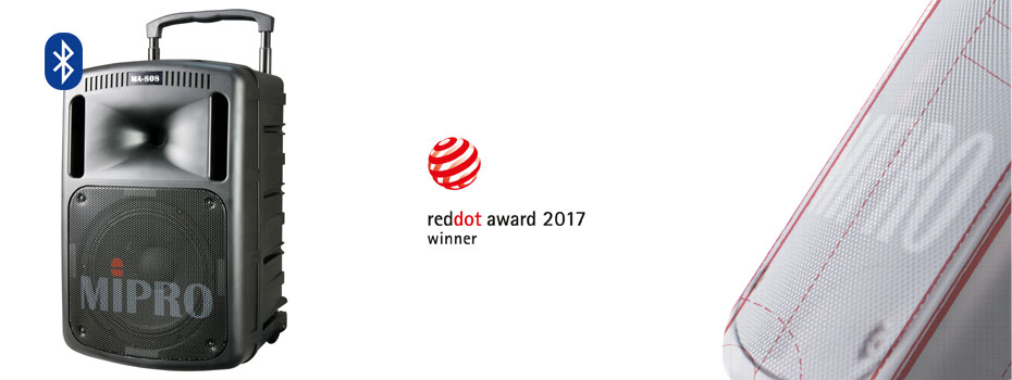Mobilní ozvučovací systém MIPRO MA-808 vítězem reddot award 2017