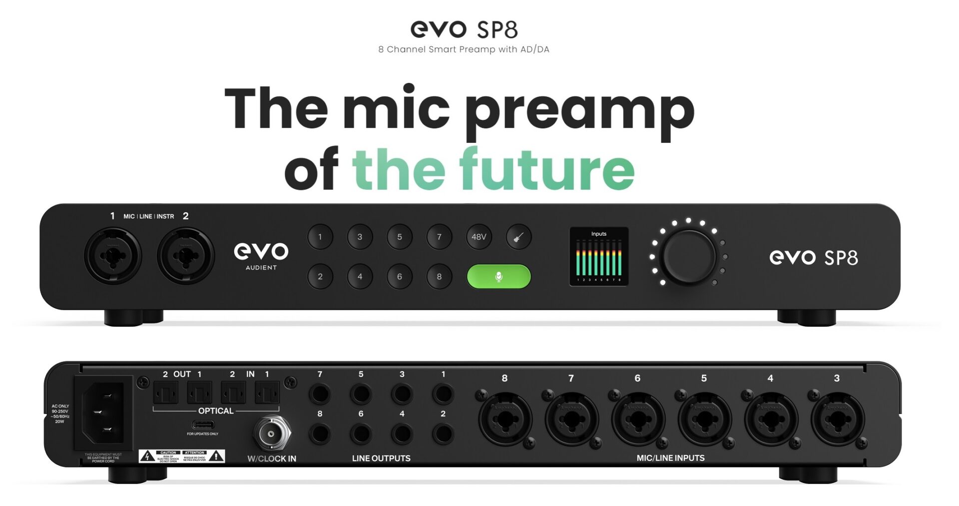 EVO SP8 - 8 Channel Smart Mic Preamp
