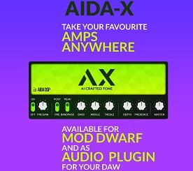 MOD Audio vydává AIDA-X, AI Model Player a vstupuje do světa Neural Modeling