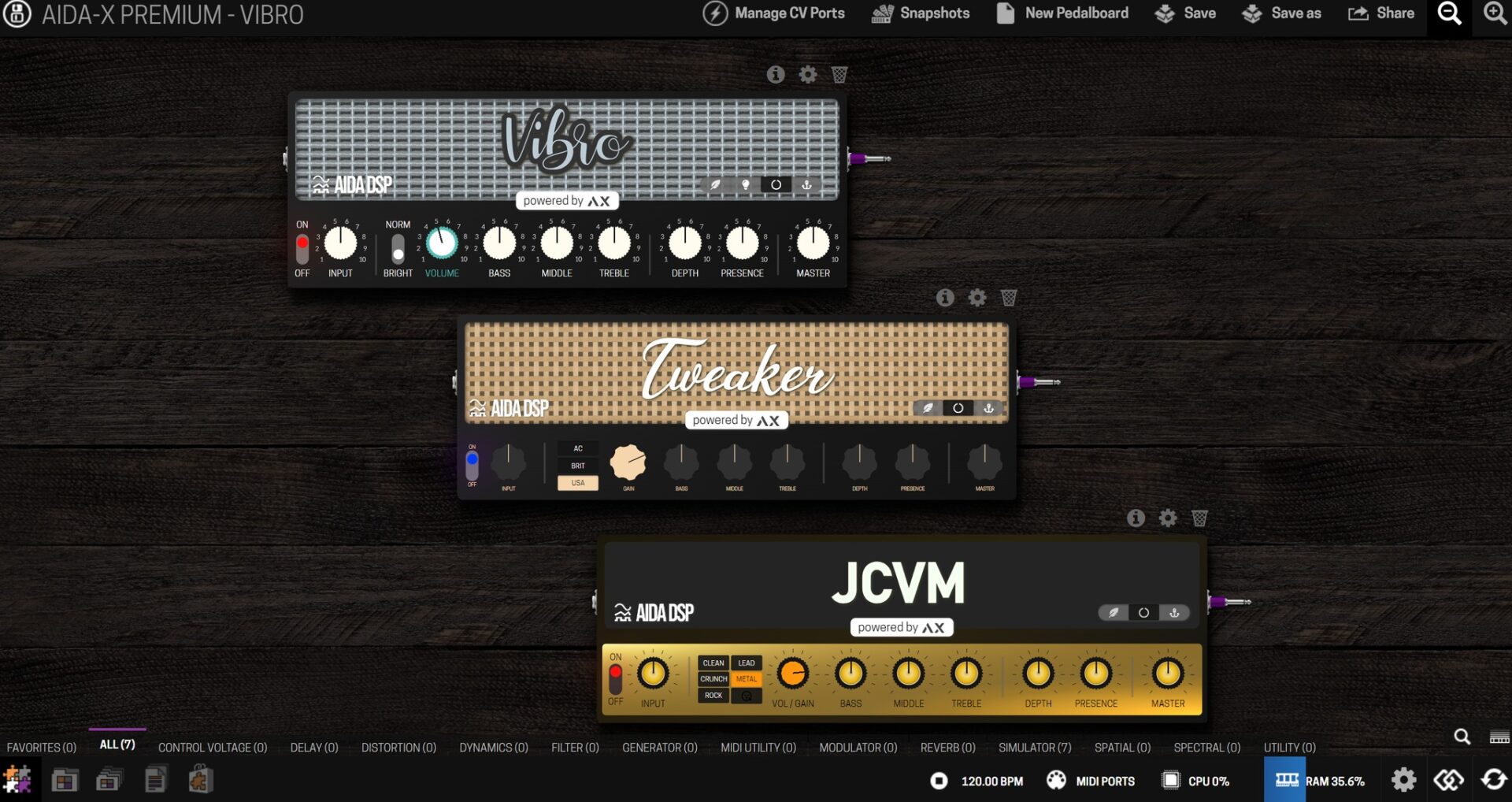 AIDA DSP  -  JVCM, Tweaker & Vibro