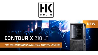 HK Audio CONTOUR X 210 LT – nový, výkonný long throw point source systém z rodiny produktů CONCERT SOUND