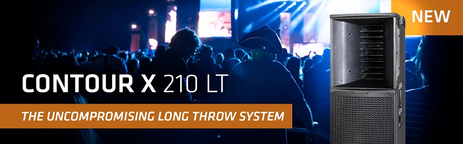 HK Audio CONTOUR X 210 LT – nový, výkonný long throw point source systém z rodiny produktů CONCERT SOUND