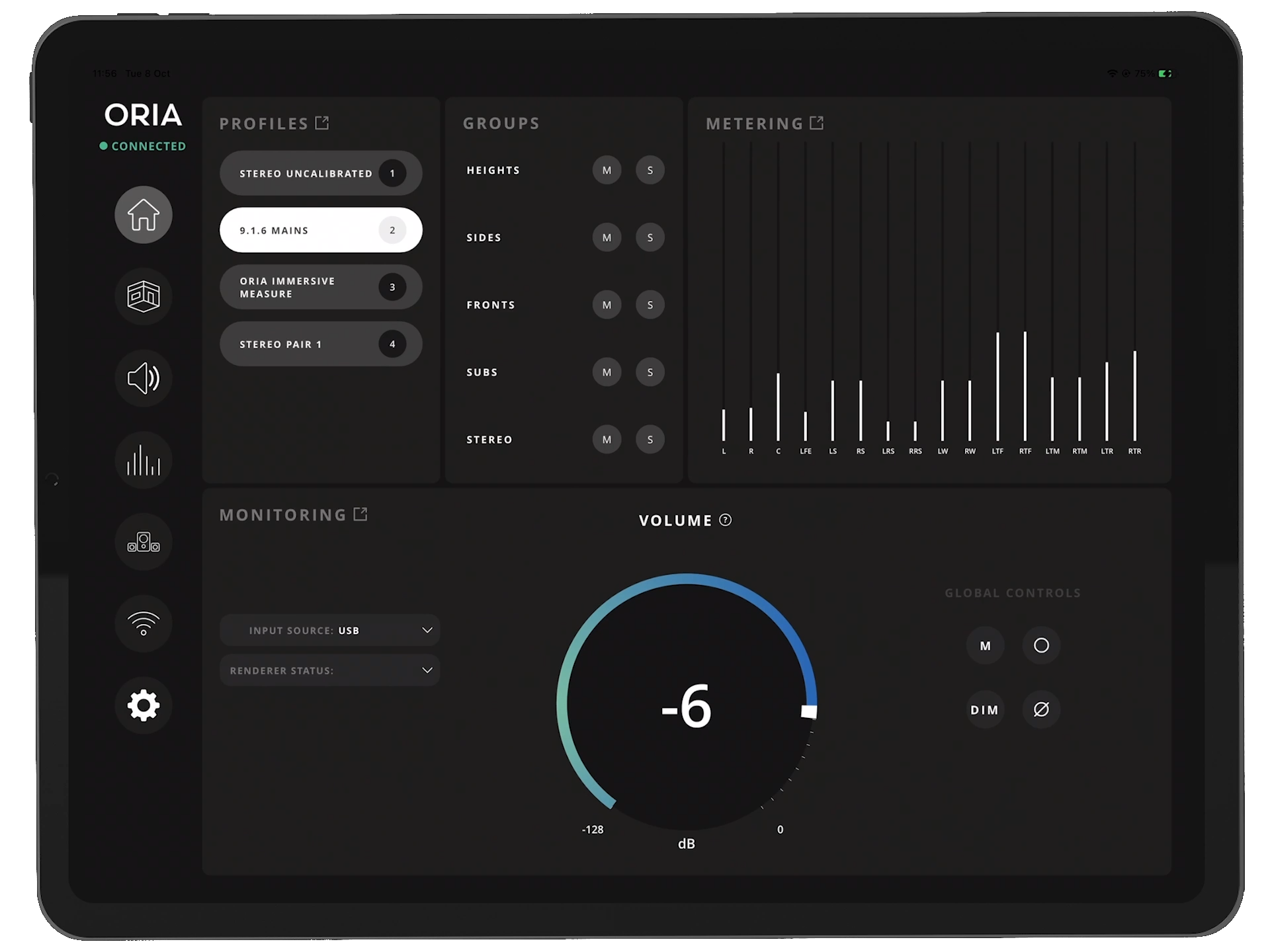AUDIENT iPad REMOTE pro Immersive Audio Interface & Monitor Controller ORIA