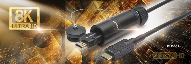 HICON HDMI AOC ARMORED CABLE 48G – Nejodolnější optický HDMI kabel s přenosem 8K