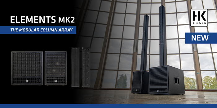 HK Audio ELEMENTS MK2 - modulární sloupový systém pro profesionální ozvučovací akce